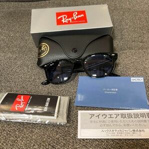 日本正規品！RayBan レイバン サングラスRB4258F 601/80 52 BLACK/BLUE アジアンフィット 正規品 ケース黒の画像8