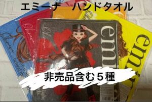 安室奈美恵　エミーナ　ハンドタオル５種　沖縄セブンイレブン　数量限定　emina アプリコット　イエロー　ブルー　レッド グレー