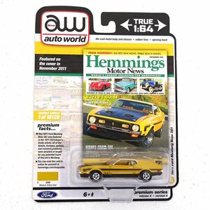 ★未開封★auto world Hemmings Motor News 1971 Ford Mustang Boss 351 (オートワールド/ミニカー)★【TY726】