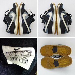 ★中古★NIKE(ナイキ) SB DUNK LOW FAST TIMES ダンク ロー ファスト タイムズ スニーカー 26.5cm US8.5 745954-014 14年製★【AP126】の画像9