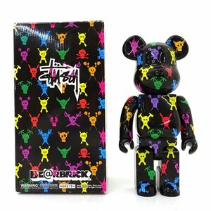 * б/у *BE@RBRICK Bearbrick Stussy Stussy 400% 08S/S черный фигурка кукла *[TY731]