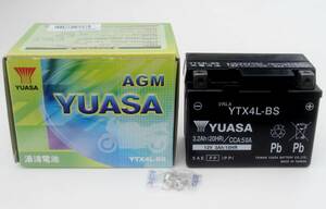 YUASA YTX4L-BS ユアサ 台湾ユアサ バッテリー ウィンカー・ホーン・ストップランプ作動確認済み（セル以外）