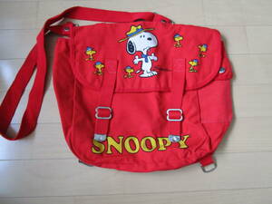 * that time thing * Snoopy 3way bag! keep hand shoulder rucksack Showa Retro red 