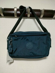 ☆【kipling】ショルダーバッグ☆ネイビー☆ユニセックス☆新品【235】