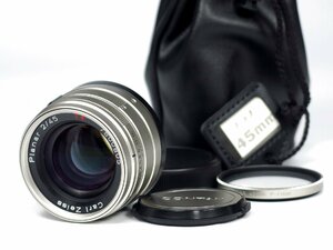 CONTAX コンタックス Carl Zeiss Planar プラナー 45mm F2 T* フィルター ケース付き 77