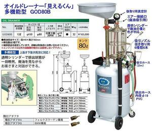 GOD80B 在庫有 KTC オイルドレーナー[見えるくん]多機能型 期間限定 代引発送不可 条件付送料無料 税込特価