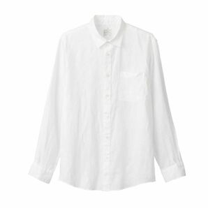 無印良品　フレンチリネン洗いざらしシャツ　M ホワイト　未使用