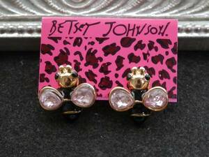 新品 ゴスロリ姫系可愛いピンクストーン蜂ピアス BETSEY JOHNSON