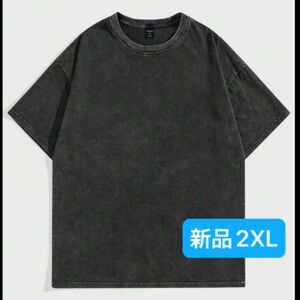 新品　レディース 半袖Tシャツ　トレーナー　スウェット　グレー　2XL 3L ゆったり　大きいサイズ　オーバーサイズ　韓国風　