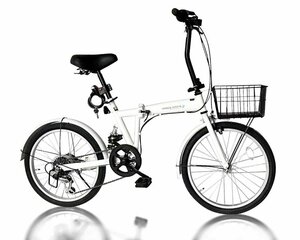 Складной велосипед 20 -INCH EB020 с каго подвеска 6 -Speed ​​White [Honshu / Shikoku Бесплатная доставка! ] Цикл Aijyu с Light Key