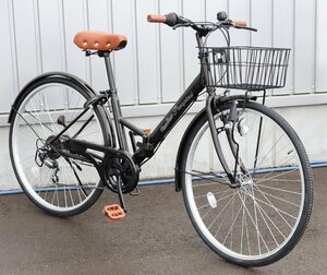  foldable bicycle 26 -inch Pas pieTS-26B black [ Honshu * Shikoku free shipping!] cycle stylish key attaching 