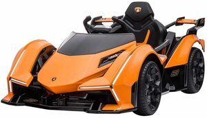  passenger use radio controlled car Lamborghini V12 Vision gran turismo [ orange ] [ Honshu * Shikoku free shipping!] toy for riding present 2~8 -years old 