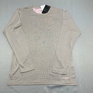 【送料無料】【新品】Kaepa レディース長袖Ｔシャツ（吸水速乾 UVカット チュニック丈）　　M　　キナリ★691234