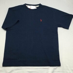 【送料無料】【新品】US.POLO.ASSN メンズ半袖Tシャツ（日本製 コットン100％） 　　M 　　ネイビー★23207