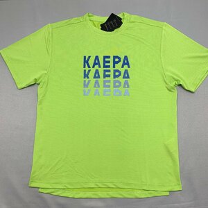 【送料無料】【新品】Kaepa メンズ半袖Tシャツ(吸水速乾 UVカット 再帰反射 ストレッチ素材）　L　　ミントグリーン★691208