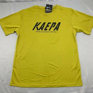 【送料無料】【新品】Kaepa メンズ半袖Tシャツ(吸水速乾 UVカット）　 L 　ダークイエロー★42005