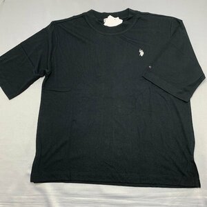 【送料無料】【新品】US.POLO.ASSN レディース五分袖Tシャツ　　4L　　ブラック★12215