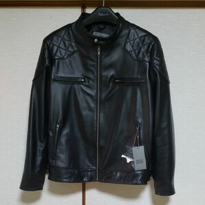 本革　シングルライダースジャケット　ボリーニ50(XL)