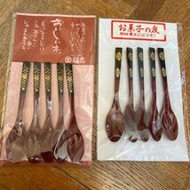 未使用　和風スプーン 10点セット　漆器　和スプーン　和菓子洋菓子　和食器_画像1