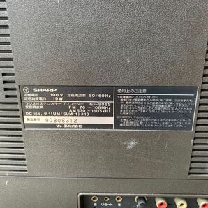 SHARP シャープ GF-808S 大型 ラジカセ SEARCHER-W カセットデッキ マイクつき 昭和レトロ 当時物 動作未確認 現状品 yeの画像6