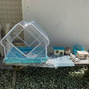  hamster cage?ferplast oliver house wheel ladder tableware waterer etc. set Italy made small animals morumoto pet breeding ... unused 