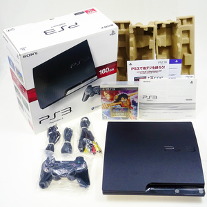 ( 動作確認済 ) 箱説付 PS3 CECH-2500A 160GB FW4.66 コントローラー・AV・電源コード PlayStation3 現状品 配送は宅急便100サイズ