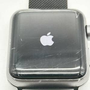 H5133 Apple アップル Apple Watch アップルウォッチ WR-50M Series3 42mm スペースグレイ の画像3