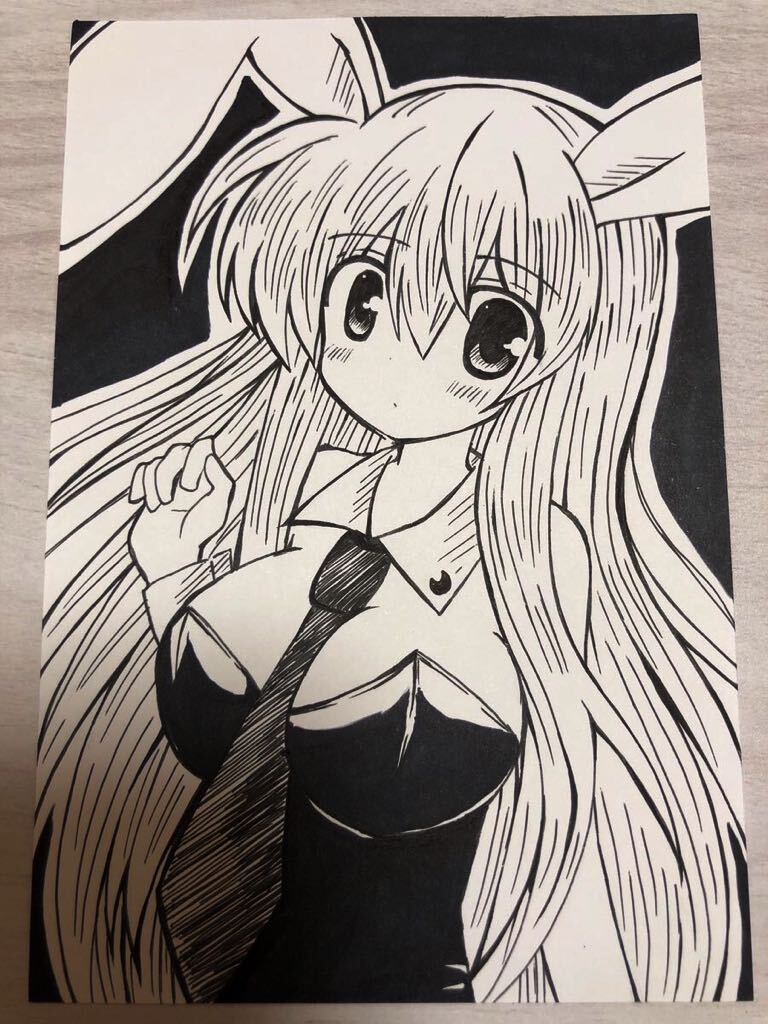 Handgezeichnete Illustration★Touhou-Projekt★Suzusen, Yudunkain, Inaba★Bunny★Monochrom, Comics, Anime-Waren, handgezeichnete Illustration