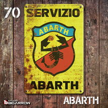 70 ブリキ看板 20×30㎝ ABARTH アバルト ガレージ スチール アンティーク アメリカンインテリア 世田谷ベース_画像1