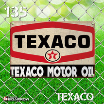 135 ブリキ看板 20×30㎝ TEXACO MOTOR OIL テキサコオイル ガレージ スチール アンティーク アメリカンインテリア 世田谷ベース_画像3