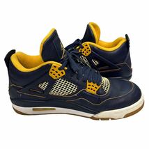 A668 NIKE ナイキ AIR JORDAN4 RETRO エアジョーダン レトロ 308497-425 メンズ スニーカー US10 28cm ネイビー イエロー_画像5