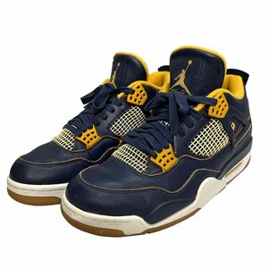 A668 NIKE ナイキ AIR JORDAN4 RETRO エアジョーダン レトロ 308497-425 メンズ スニーカー US10 28cm ネイビー イエロー