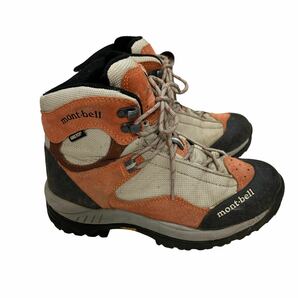 A738 mont-bell モンベル トレッキングブーツ 登山靴 US7 24cm オレンジブラウン ベージュ GORE-TEX ゴアテックス vibram ビブラムソールの画像3