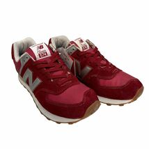 A910 New balance ニューバランス ML574 メンズ スニーカー US9.5 27.5cm レッド シルバー_画像8