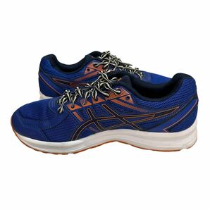 A959 ASICS アシックス メンズ ランニングシューズ スニーカー US6.5 25cm ネイビー オレンジ メッシュの画像4