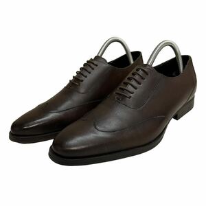 A961 ZARA MAN ザラマン メンズ ビジネスシューズ ウィングチップ 40 約 25cm ブラウン レザー