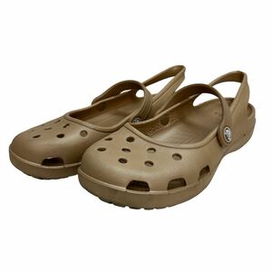 C258 crocs Crocs lady's sandals W6 approximately 22cm beige Raver 