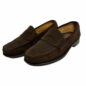 C367 USA製 SEBAGO セバゴ コインローファー ビジネスシューズ 7.5D 約 25.5cm ブラウン スエード