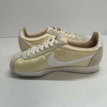 C403 NIKE ナイキ 749864-803 CLASSIC CORTEZ NYLON クラシックコルテッツナイロン スニーカー US8 25cm ソフトイエロー ホワイト_画像4