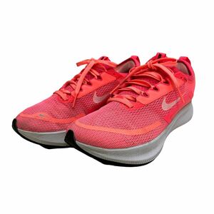 C442 NIKE ナイキ ZOOM FLY ズーム フライ 4 CT2401-600 レディース ランニングシューズ US6 23cm ピンクオレンジ メッシュ