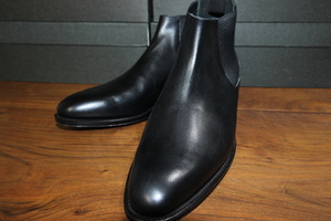 未使用 Perfetto (ペルフェット) カーフレザー サイドゴアブーツ / 7 1/2 / ブラック / 紳士靴 / 革靴 / P2413