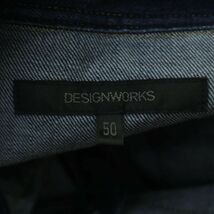DESIGNWORKS デザインワークス アバハウス 通年 長袖 インディゴ★ デニム ウエスタン シャツ Sz.50　メンズ 日本製　A4T03288_3#C_画像5