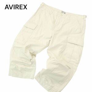 AVIREX アヴィレックス 春夏 ミリタリー★ クロップド カーゴ パンツ Sz.XL　メンズ 大きいサイズ　A4B01724_3#P