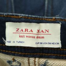 ZARA MAN ザラ マン SLIM★ USED加工 ストレッチ スリム スキニー スウェット デニム パンツ ジーンズ Sz.30　メンズ　A4B01671_3#R_画像10