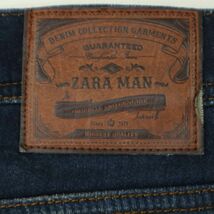 ZARA MAN ザラ マン SLIM★ USED加工 ストレッチ スリム スキニー スウェット デニム パンツ ジーンズ Sz.30　メンズ　A4B01671_3#R_画像8