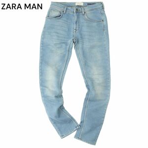 ZARA MAN ザラ マン 通年 USED加工★ SLIM スウェット ストレッチ スキニー デニム パンツ ジーンズ Sz.30　メンズ　A4B01664_3#R