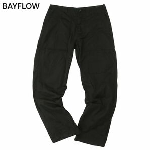 22SS★ BAYFLOW ベイフロー 通年 ツイル★ ベイカー ワーク パンツ Sz.3 メンズ 黒 A4B01663_3#Rの画像1