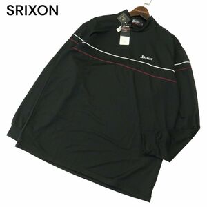 【新品 未使用】 SRIXON スリクソン 通年 長袖 モックネック カットソー シャツ Sz.LL　メンズ 黒 ゴルフ 大きいサイズ　A4T03174_3#C