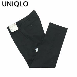 【新品 未使用】 UNIQLO ユニクロ 春夏 感動パンツ ウルトラライト ウールライク スラックス パンツ Sz.79　メンズ ネイビー　A4B01692_3#P