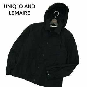 UNIQLO AND LEMAIRE ユニクロ ルメール 通年★ フーディー コットン コーチ ジャケット Sz.M　メンズ 黒　A4T03191_3#O